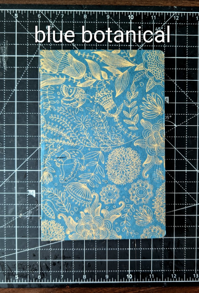 Blue Botanical Hard Cover