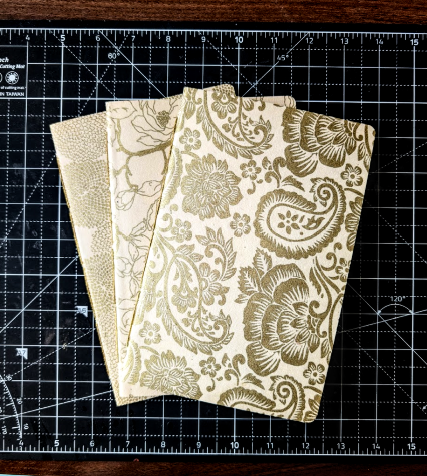 Gold & Cream Series Black Paper Notebook